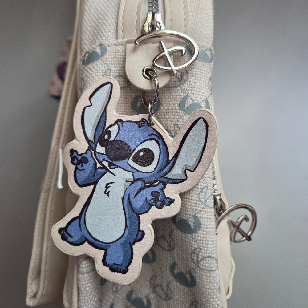 Disney Stitch Primark Mini Backpack Ecru Cream Faux Leather Canvas New NWT - Picture 8 of 8